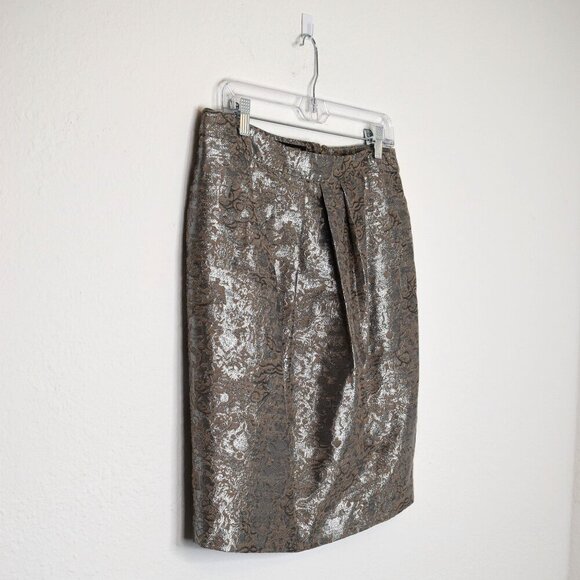 Jones New York Floral Brocade Skirt Sz 8 Cocktail Party Whimsigoth Neutral NWT - Picture 4 of 16